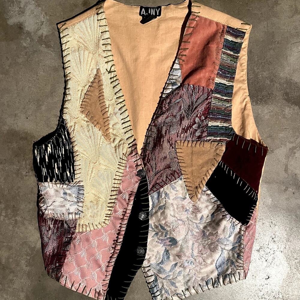 AJNY  Medium Patch Work Designer Vest
